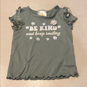 Kids Green Ruffle Sleeve Shirt